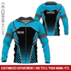 Custom Blue Workwear Style Hoodie - photo 6