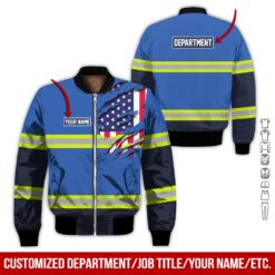 Custom Blue Workwear Style Hoodie - photo 9