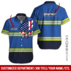 Custom Blue Workwear Style Hoodie - photo 3