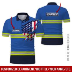 Custom Blue Workwear Style Hoodie - photo 2