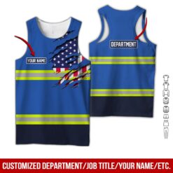 Custom Blue Workwear Style Hoodie - photo 8