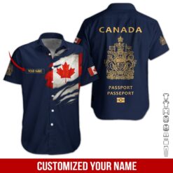 Custom Canada Passport Style 3D Hoodie - photo 3