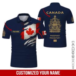 Custom Canada Passport Style 3D Hoodie - photo 2