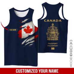 Custom Canada Passport Style 3D Hoodie - photo 8