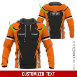 Custom Orange 3D Hoodie - photo 5