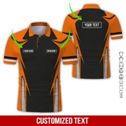 Custom Orange 3D Hoodie - photo 2