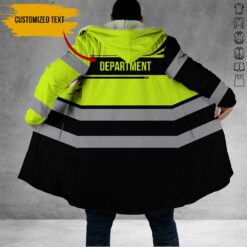 Custom Green 3D All Over Printed Hooded Coat - photo 2