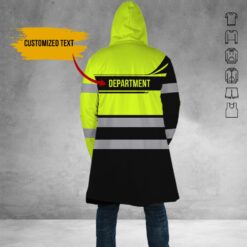 Custom Green 3D All Over Printed Hooded Coat - photo 3