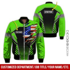 Custom Green American Workwear Style Hoodie - photo 9
