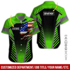 Custom Green American Workwear Style Hoodie - photo 3