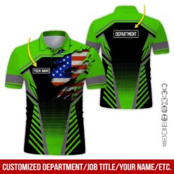 Custom Green American Workwear Style Hoodie - photo 2