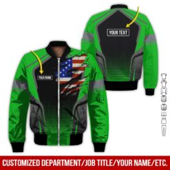 Custom Green American Workwear Style Hoodie - photo 9