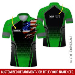Custom Green American Workwear Style Hoodie - photo 2