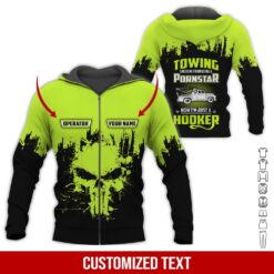 Custom Green Towing 3D Hoodie - photo 6