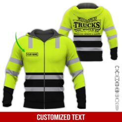 Custom Green Truck Driver 3D Hoodie - photo 6