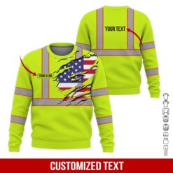 Custom Green Workwear Style Hoodie - photo 4