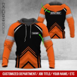 Custom Orange Workwear Style Hoodie - photo 5