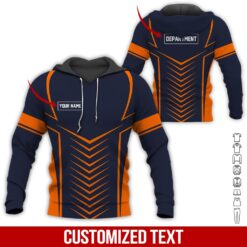 Custom Orange 3D Hoodie - photo 5
