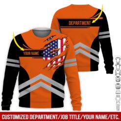 Custom Orange American Workwear Style Hoodie - photo 4