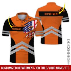 Custom Orange American Workwear Style Hoodie - photo 2