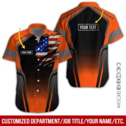 Custom Orange American Workwear Style Hoodie - photo 3
