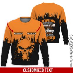 Custom Orange Towing 3D Hoodie - photo 4