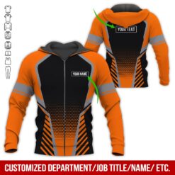 Custom Orange Workwear Style Hoodie - photo 6