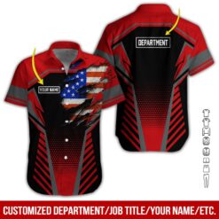 Custom Red American Workwear Style Hoodie - photo 3