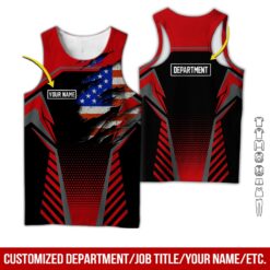 Custom Red American Workwear Style Hoodie - photo 8