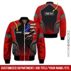 Custom Red American Workwear Style Hoodie - photo 9