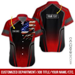 Custom Red American Workwear Style Hoodie - photo 3