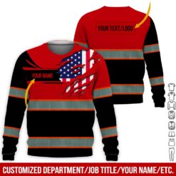 Custom Red Workwear Style Hoodie - photo 4