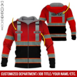 Custom Red Workwear Style Hoodie - photo 6