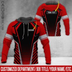 Custom Red Workwear Style Hoodie - photo 5