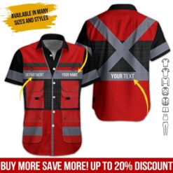 Custom Red Workwear Style Hoodie - photo 3