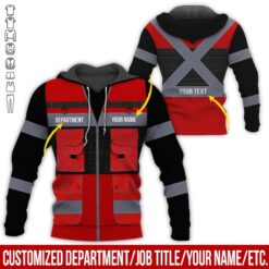 Custom Red Workwear Style Hoodie - photo 5