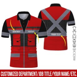 Custom Red Workwear Style Hoodie - photo 2