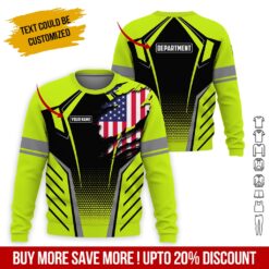 3D Custom Name Workwear Uniform Printed Shirt - photo 4