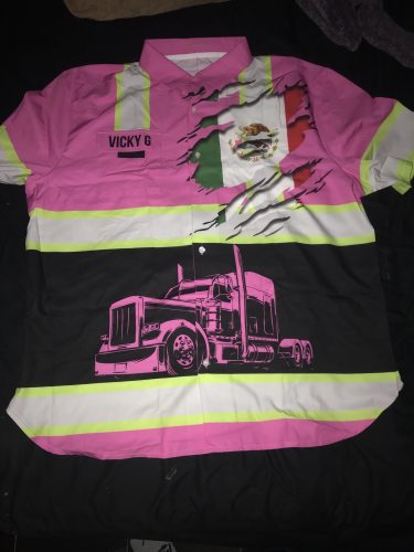 Pocket - Personalized Name And Flag Semi Truck Uniform All Over Printed Clothes TN570 photo review