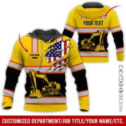 Custom Name and Flag Love Excavator Hoodie - photo 58