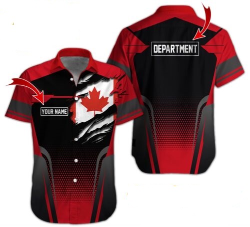 Click to view full screen Customized Name And Color Canada Workwear Style All Over Printed Clothes ND795 photo review