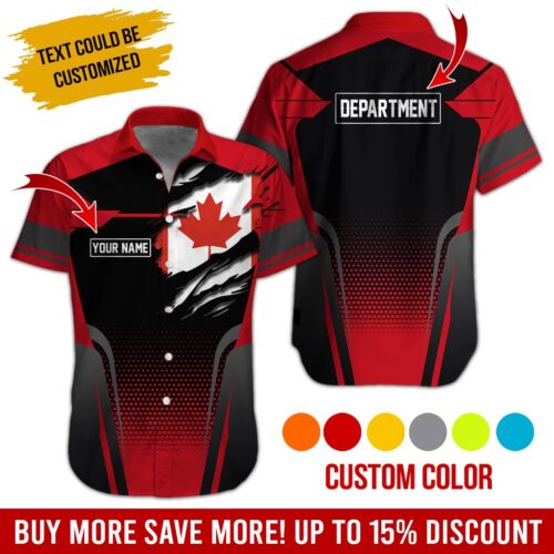 Customized Name And Color Canada Workwear Style All Over Printed Clothes ND795 photo review