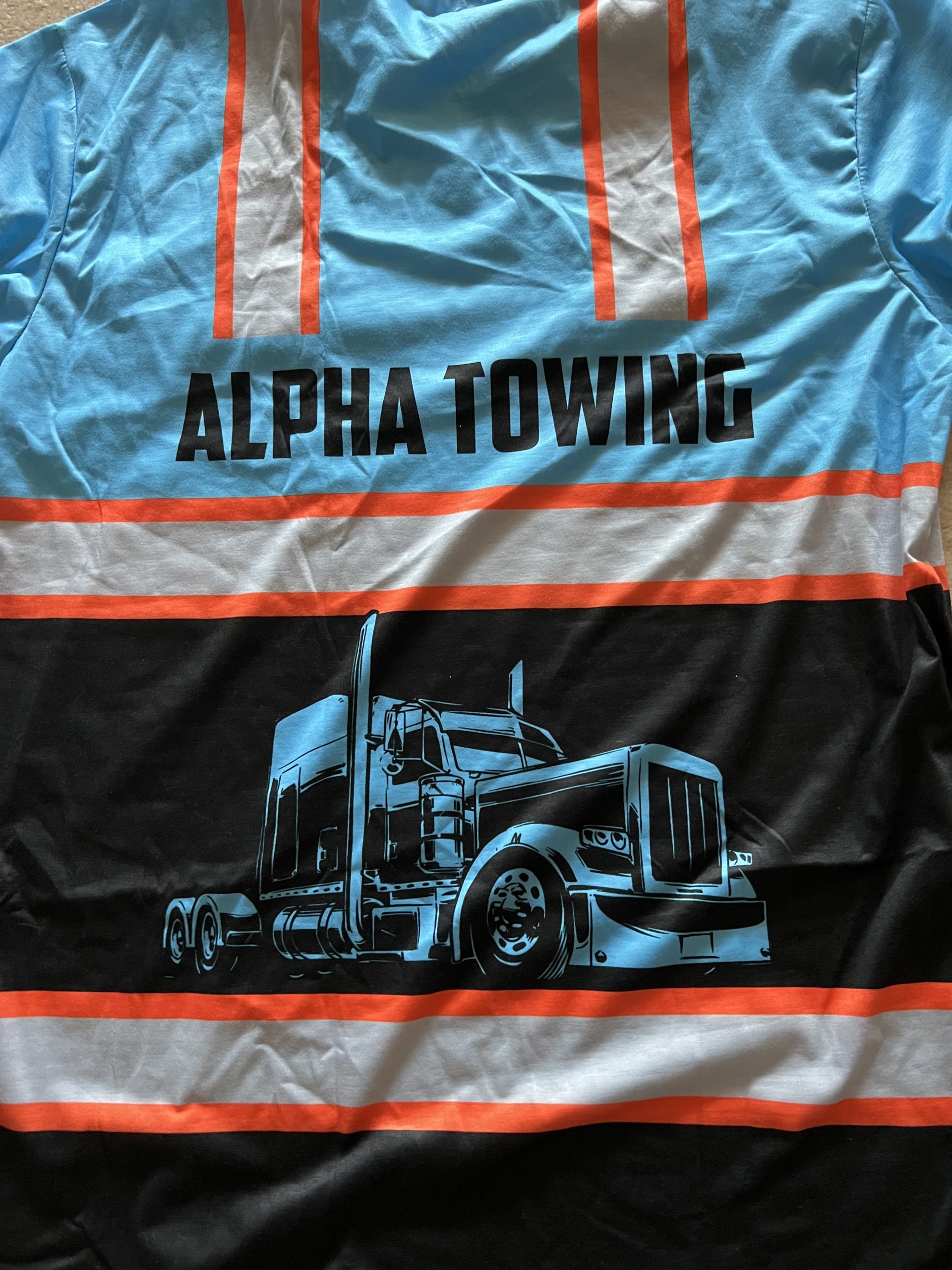 Click to view full screen Personalized Name And Color Semi Truck Uniform All Over Printed Clothes TN602 photo review