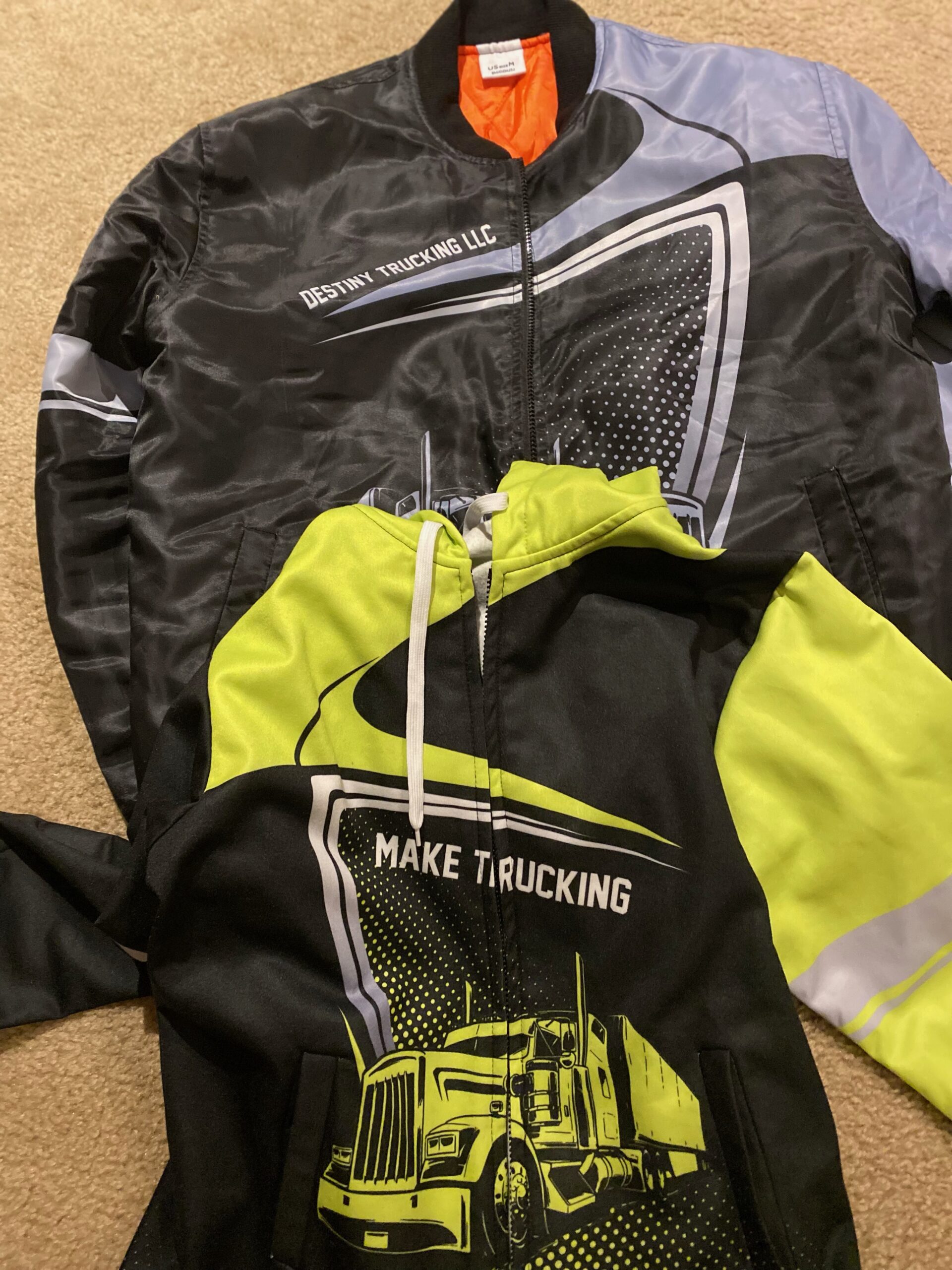 Click to view full screen Personalized Name And Color Semi Truck Uniform All Over Printed Clothes FC553 photo review