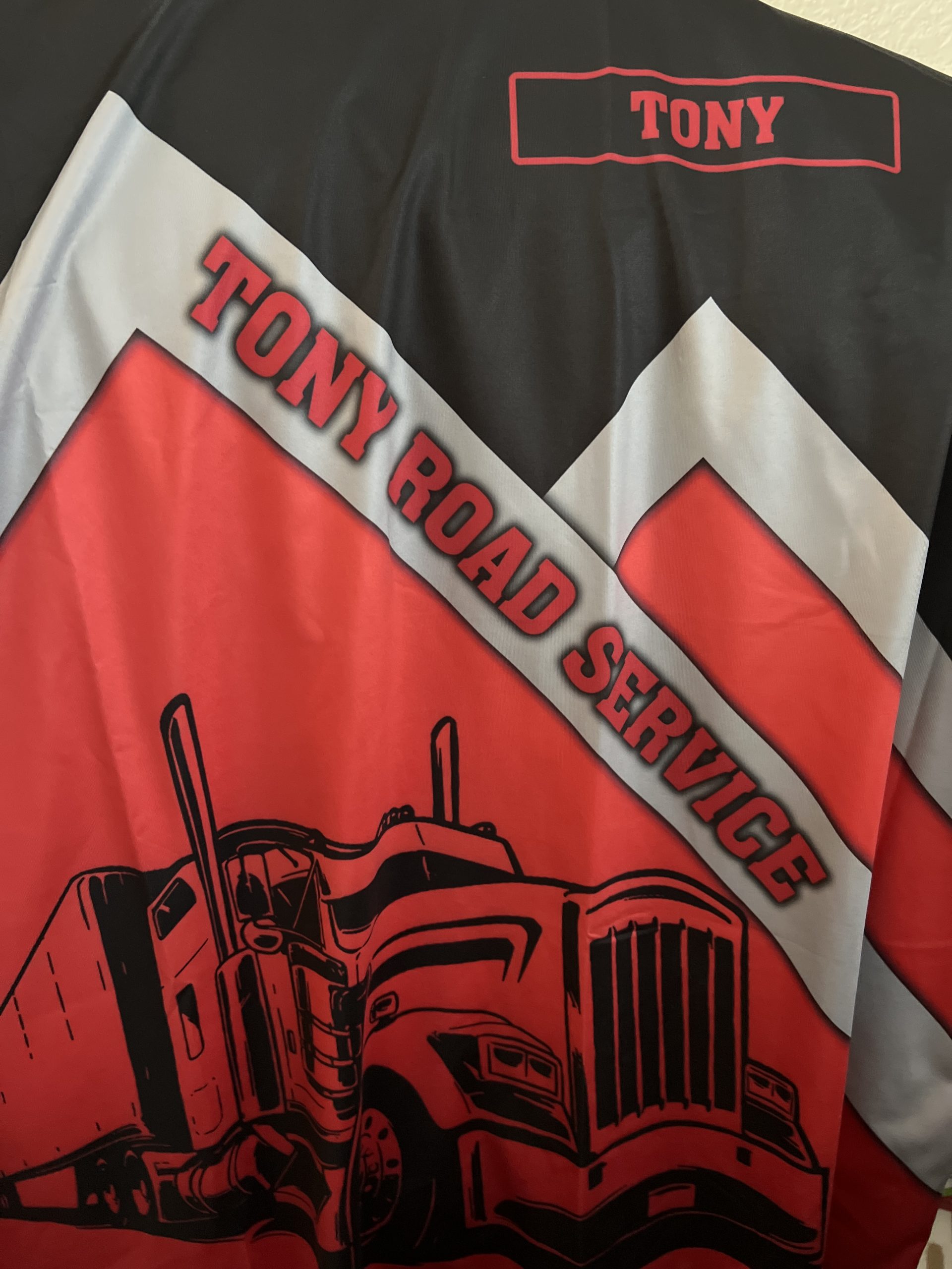 Click to view full screen Personalized Name And Color Semi Truck Uniform All Over Printed Clothes TN602 photo review
