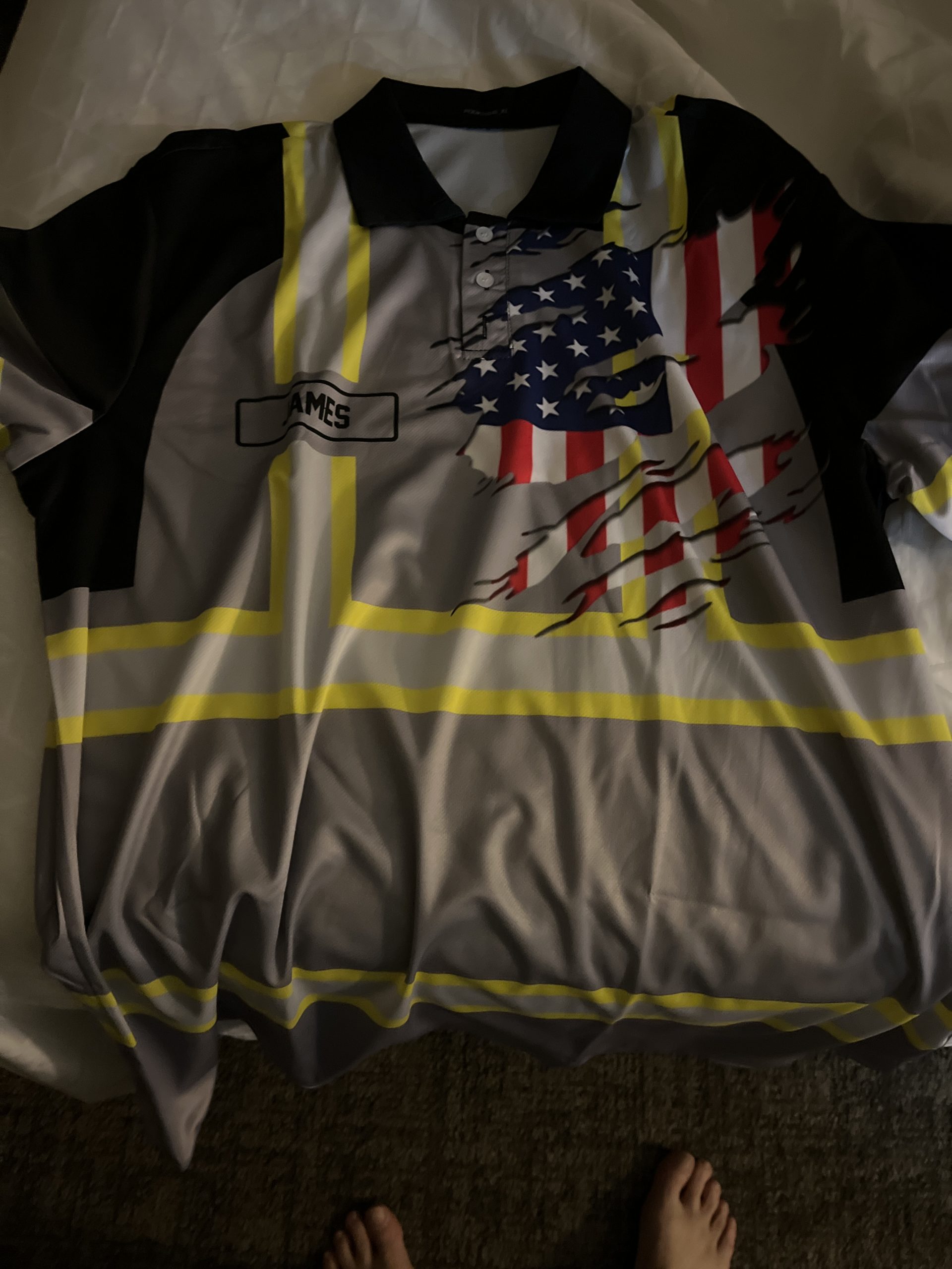 Click to view full screen Customized Name And Text Uniform All Over Printed Clothes AD141 photo review