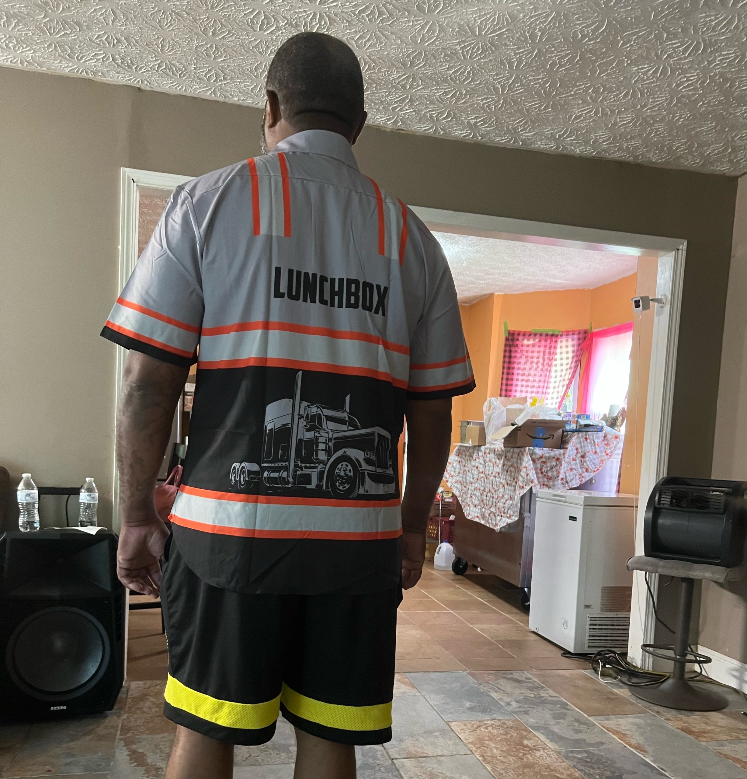 Click to view full screen Pocket - Personalized Name And Color Semi Truck Uniform All Over Printed Clothes AD235 photo review