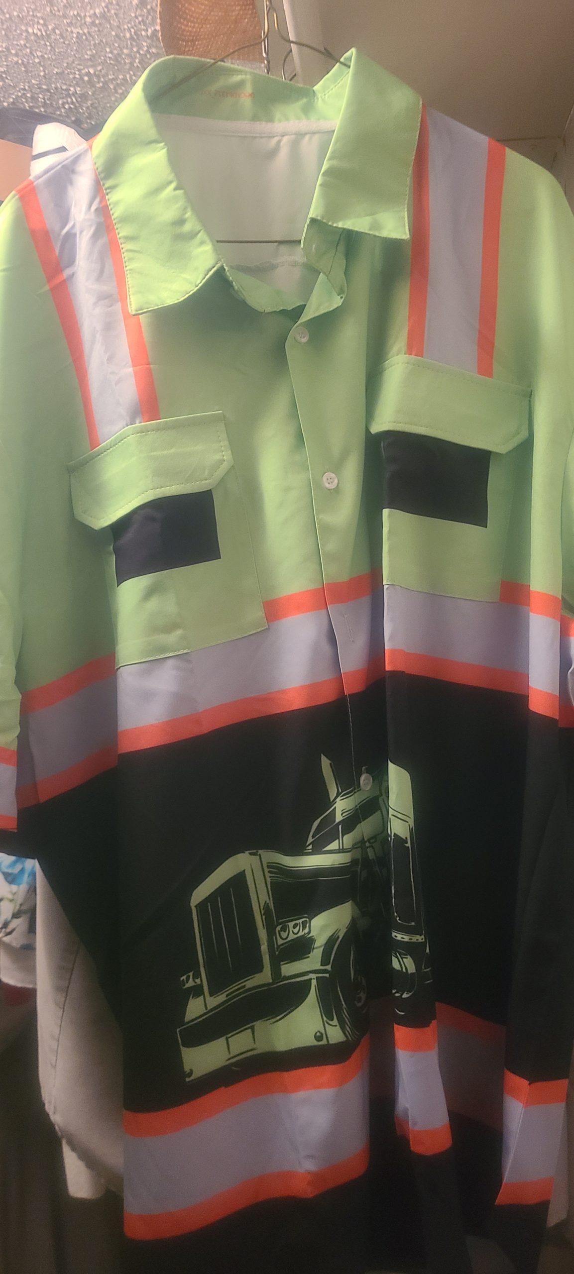 Click to view full screen Pocket - Personalized Name And Color Semi Truck Uniform All Over Printed Clothes AD235 photo review