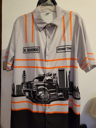 Customized Name And Color Tow Truck Driver Uniform All Over Printed Clothes CG522 photo review