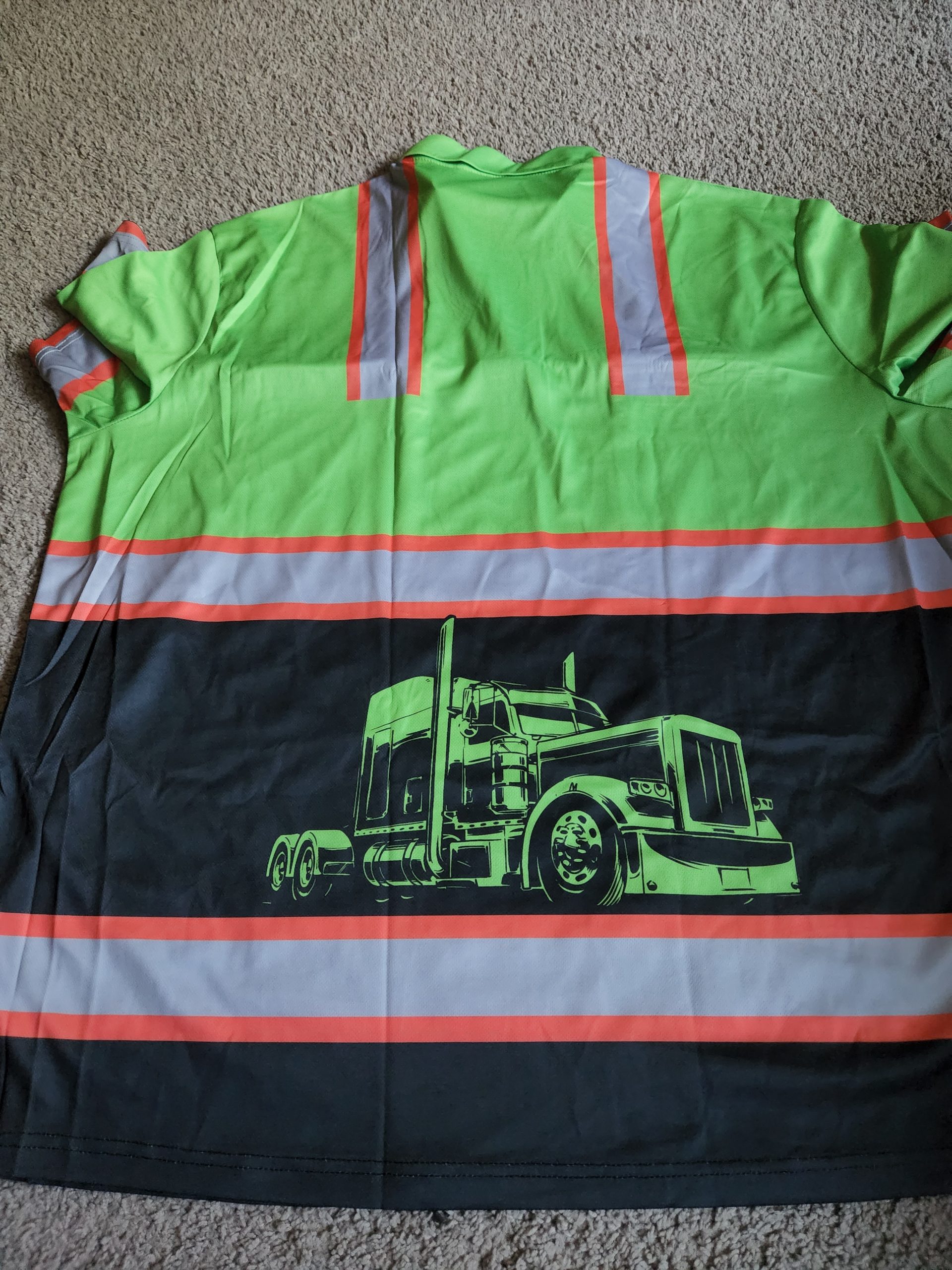 Click to view full screen Pocket - Personalized Name And Color Semi Truck Uniform All Over Printed Clothes AD235 photo review